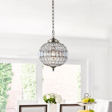 Georgina Crystal/Metal LED Pendant - JONATHAN Y